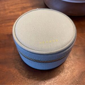 Sézane Blue Cotton Jewelry Travel Case Bag